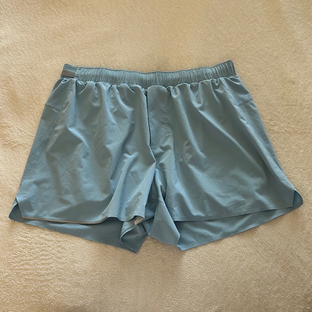 Lululemon Light Blue Fast and Free Short 6” Lined